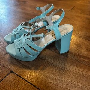 Blue Platform Sandals